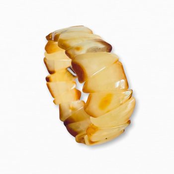 Natural Baltic yellow amber triangular bracelet