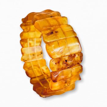 Amber bracelet with bark