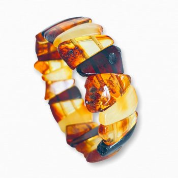 Natural Baltic amber Multicoloured triangular amber bracelet