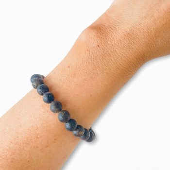 Black matt amber bubble bracelet