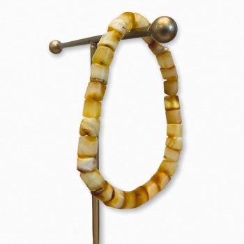 Men's yellow matt amber bracelet