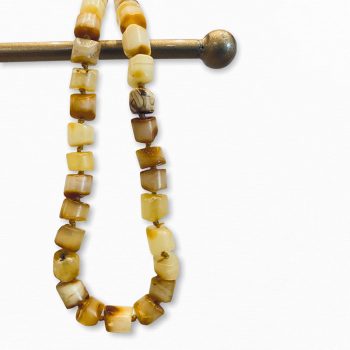 Men's yellow matt amber necklace