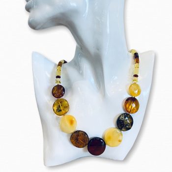 Amber necklace in different colours and shapes