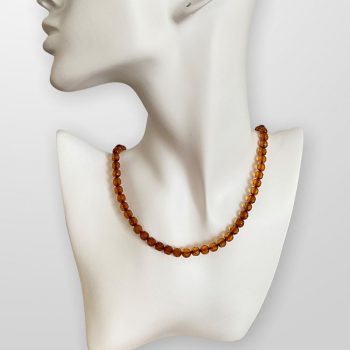 Honey faceted amber necklace