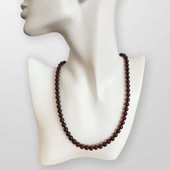 Cherry amber bead necklace