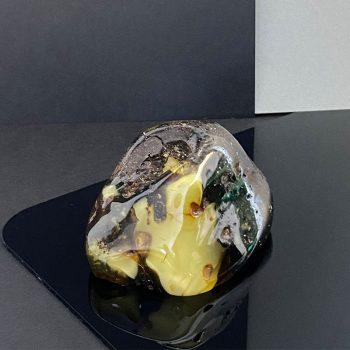 Yellow amber inkwell stand