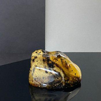 Yellow and amber inkwell stand
