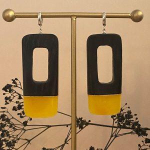 Stilingi ir modernūs juodojo ąžuolo ir jūrinio gintaro auskarai