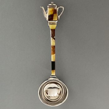 Multicoloured amber coffee spoon