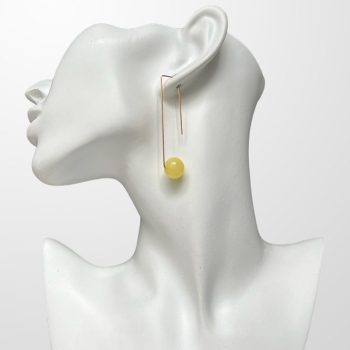 Futuristic bubble earrings in royal amber