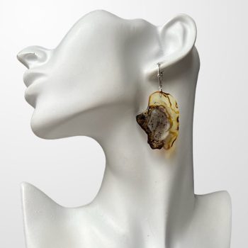 Charismatic cut amber earrings