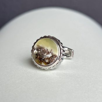 Men's cufflinks - cufflinks with dark greenish amber