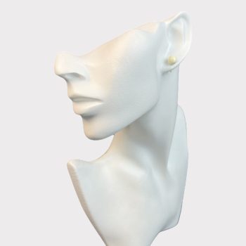 Youthful white amber earring peg and ring set