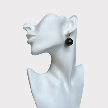 Stylish dark amber earrings