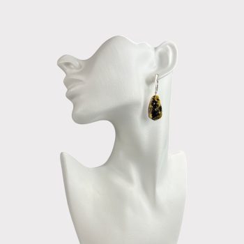 Charming speckled amber earrings