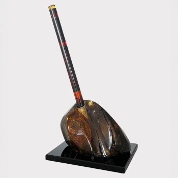 Luxury amber inkwell stand