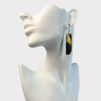 Stylish clear amber earrings in intriguing shapes