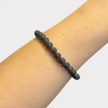 Men's bracelet in matt dark amber beads 2