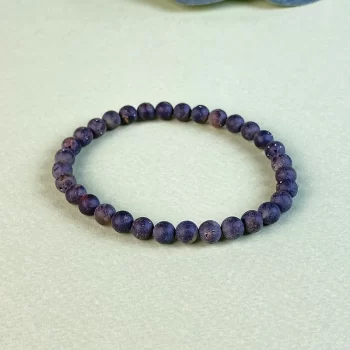 Men's bracelet in matt dark amber beads