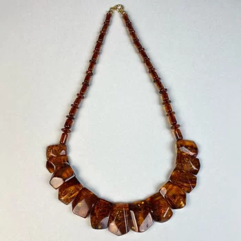 Stylish dark honey amber necklace collie 2