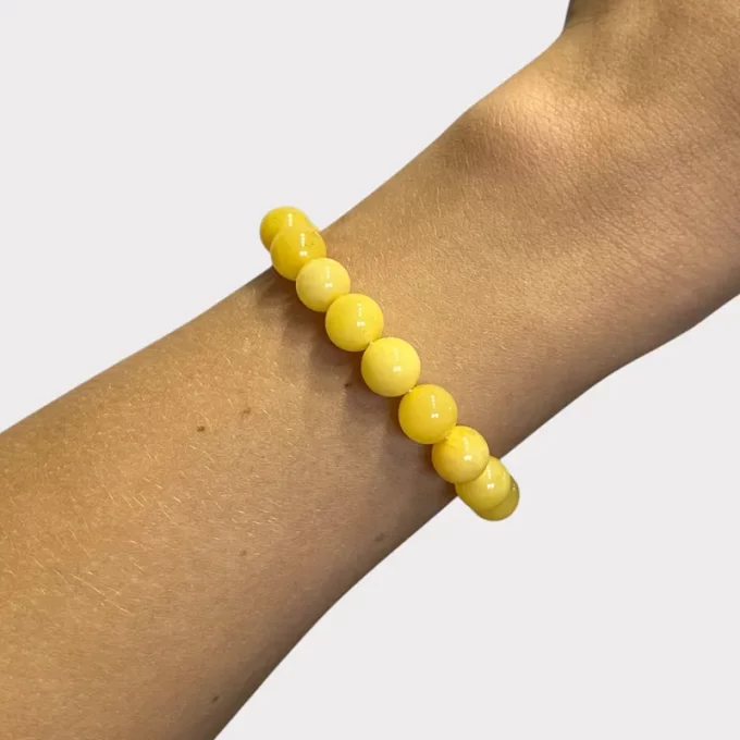 Fine yellow amber bead bracelet and necklace set 2