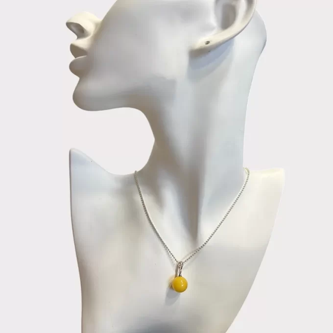 Fine yellow amber bead bracelet and necklace set 3