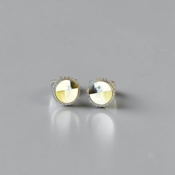 Prabangios vyriškos sąsagos su natūraliu peizažiniu gintaru