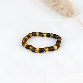 Stilinga ir moderni matinio dvispalvio gintaro apyrankė