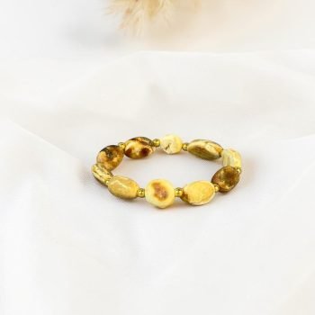 Stilinga margo matinio gintaro moteriška apyrankė